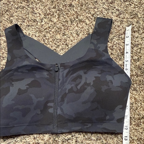 Lululemon Enlite Bra Zip Front Incognito Camo Multi Grey 36DD - Picture 8 of 9